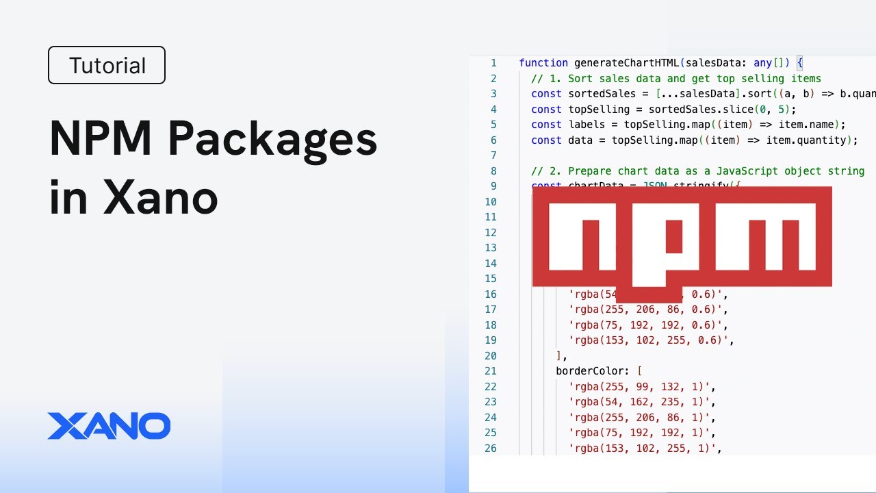 Using NPM Packages in Xano