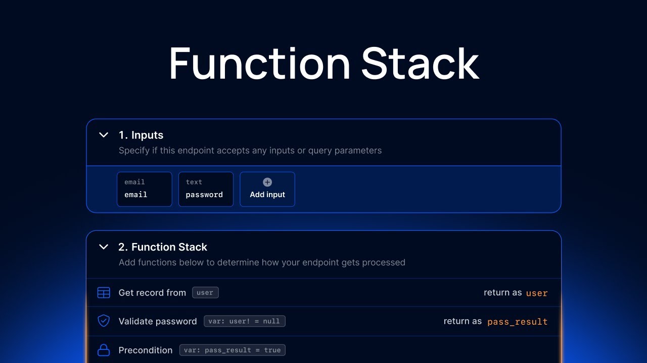 Build Visually in Xano with the Function Stack